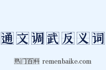 通文调武反义词是什么意思的图片